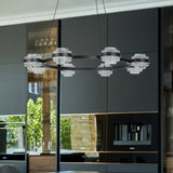 VONN Artisan Milano VAC3338BL 33" Integrated LED ETL Certified Pendant, Height Adjustable Chandelier, Black