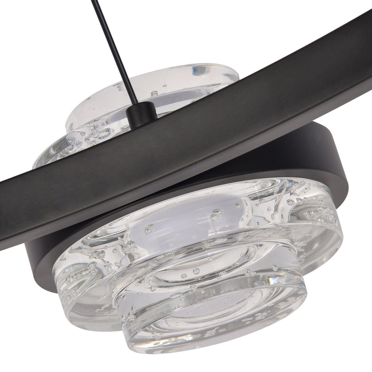 VONN Artisan Milano VAC3338BL 33" Integrated LED ETL Certified Pendant, Height Adjustable Chandelier, Black