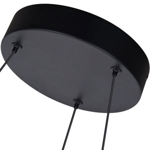 VONN Artisan Milano VAC3338BL 33" Integrated LED ETL Certified Pendant, Height Adjustable Chandelier, Black
