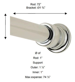Valsan - KINGSTON Shower Rod Supports
