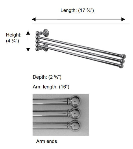 Valsan - KINGSTON Adjustable Towel Rail