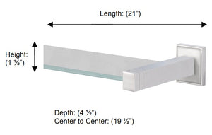 Valsan - CUBIS-PLUS Glass Shelf, 20″