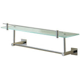 Valsan - BRAGA Glass shelf with gallery and under rail, 20"