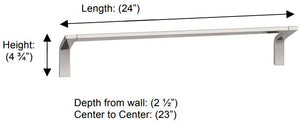 Valsan - POMBO SENSIS Single Towel Rail, 12" 18″ 24"