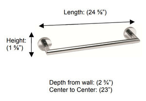 Valsan - POMBO AXIS Towel Rail, 12″ 18″ 24" 30"