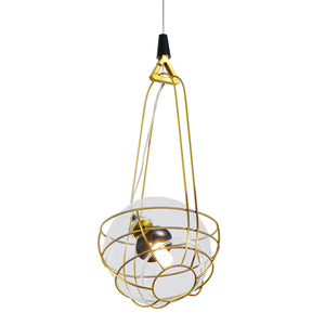 VONN Artisan Firenze VAP2151AB 8" Integrated LED ETL Certified Height Adjustable Pendant with Glass Shade