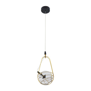 VONN Artisan Firenze VAP2151AB 8" Integrated LED ETL Certified Height Adjustable Pendant with Glass Shade