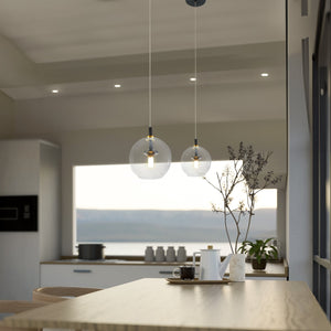 VONN Artisan Portofino VAP2161AB 7" Integrated LED ETL Certified Height Adjustable Pendant w/ Glass Shade