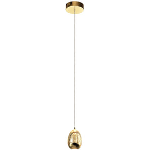 VONN Artisan Venezia VAP2201GL 3.5" Integrated LED ETL Certified Height Adjustable Pendant w/ Glass Shade, Black