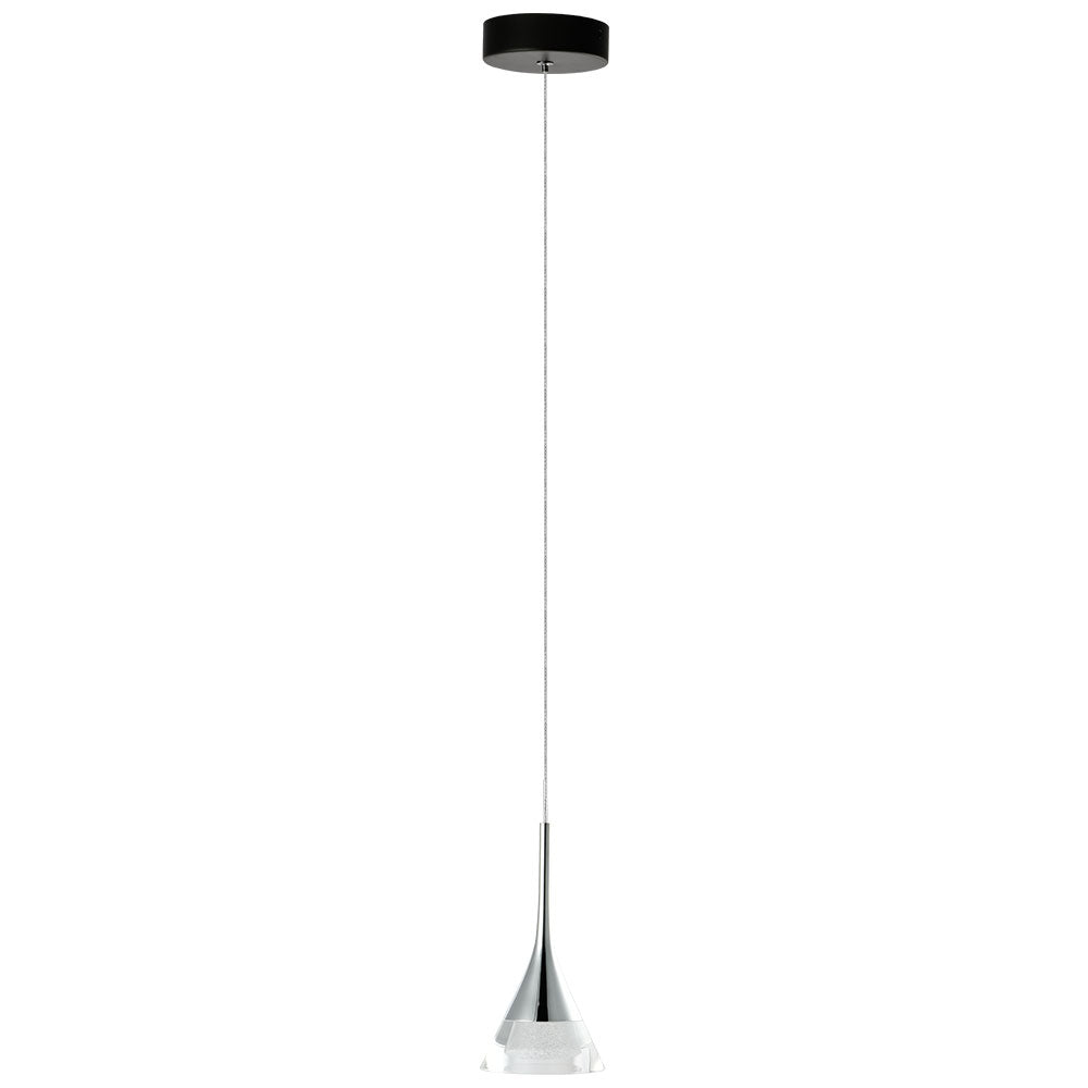 VONN Artisan Amalfi VAP2211BL 4.75" Integrated LED ETL Certified Height Adjustable Pendant w/ Cone Shade, Black
