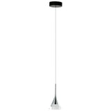 VONN Artisan Amalfi VAP2211BL 4.75" Integrated LED ETL Certified Height Adjustable Pendant w/ Cone Shade, Black