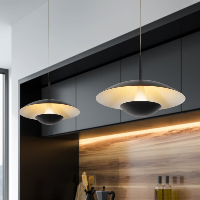 VONN Artisan Rimini VAP2261BL 10" Integrated LED ETL Certified Pendant Lighting Fixture in Black