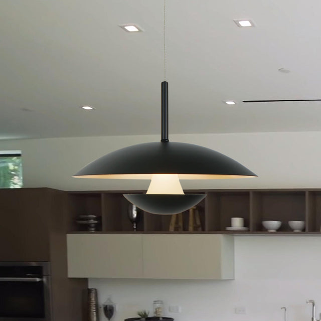 VONN Artisan Rimini VAP2261BL 10" Integrated LED ETL Certified Pendant Lighting Fixture in Black