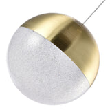 VONN Artisan Ravello VAP2281BRS 5" Integrated LED ETL Certified Height Adjustable Pendant w/ Globe Shade, Brass