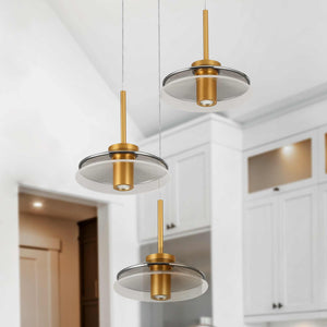 VONN Artisan Verona VAP2313BL 16" Integrated LED ETL Certified Pendant, Height Adjustable Chandelier, Black