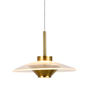 VONN Artisan Ferrara VAP2321AB 7" Integrated LED ETL Certified Height Adjustable Pendant, Antique Brass