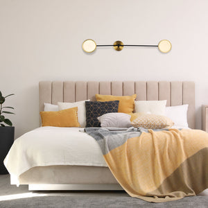 VONN Artisan Torino VAW1192AB 39" Integrated LED ETL Certified Wall Sconce, Rotating LED Circular Disks, Antique Brass