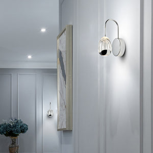 VONN Artisan Venezia VAW1201CH 5" Integrated LED ETL Certified Wall Sconce Light with Clear Glass Shade, Chrome