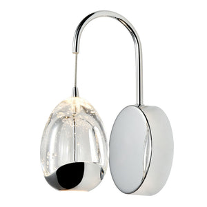 VONN Artisan Venezia VAW1201CH 5" Integrated LED ETL Certified Wall Sconce Light with Clear Glass Shade, Chrome