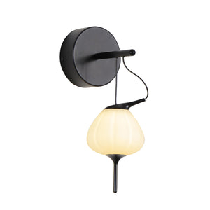 VONN Artisan Lecce VAW1221BL 5" Integrated LED ETL Certified Wall Sconce Light with Glass Shade in Black