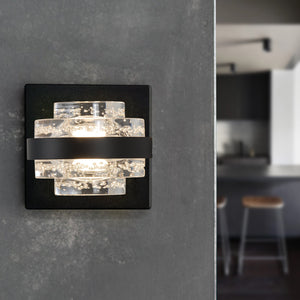 VONN Artisan Milano VAW1331BL 6" 1-Light Integrated LED ETL Certified Wall Sconce Lighting, Black