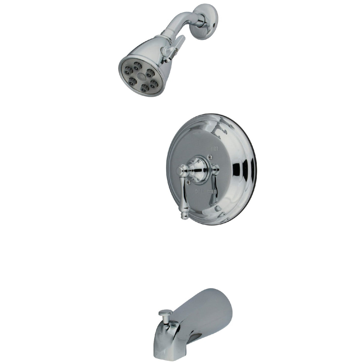 Restoration VB3631AL Single-Handle 3-Hole Wall Mount Tub and Shower Faucet, Polished Chrome