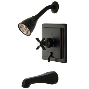 Millennium VB86550ZX Single-Handle 3-Hole Wall Mount Tub and Shower Faucet, Oil Rubbed Bronze