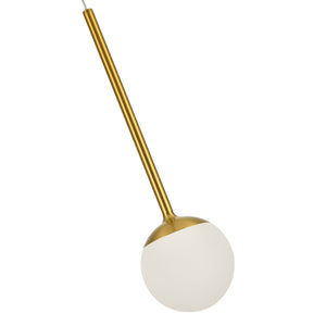 VONN Capri VCP2101AB 5" 1-Light Integrated LED ETL Certified Height Adjustable Pendant, with Glass Shade, Black