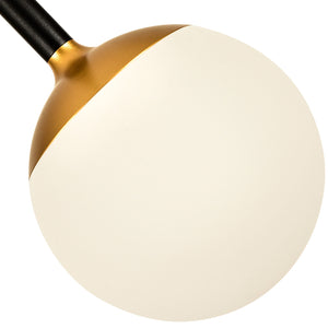 VONN Capri VCP2101BL 5" 1-Light Integrated LED ETL Certified Height Adjustable Pendant, with Glass Shade, Black