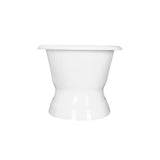 Aqua Eden VCT7D663024 66-Inch Cast Iron Double Ended Pedestal Tub with 7-Inch Faucet Drillings, White