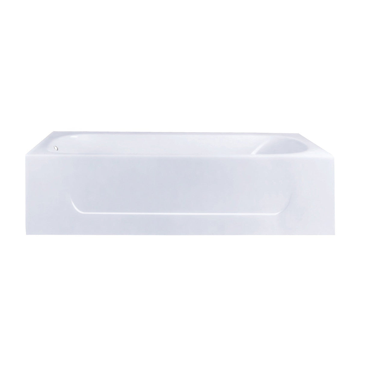 Aqua Eden VCTAP603015L 60-Inch Cast Iron 3-Wall Alcove Tub with Left Hand Drain Hole, White