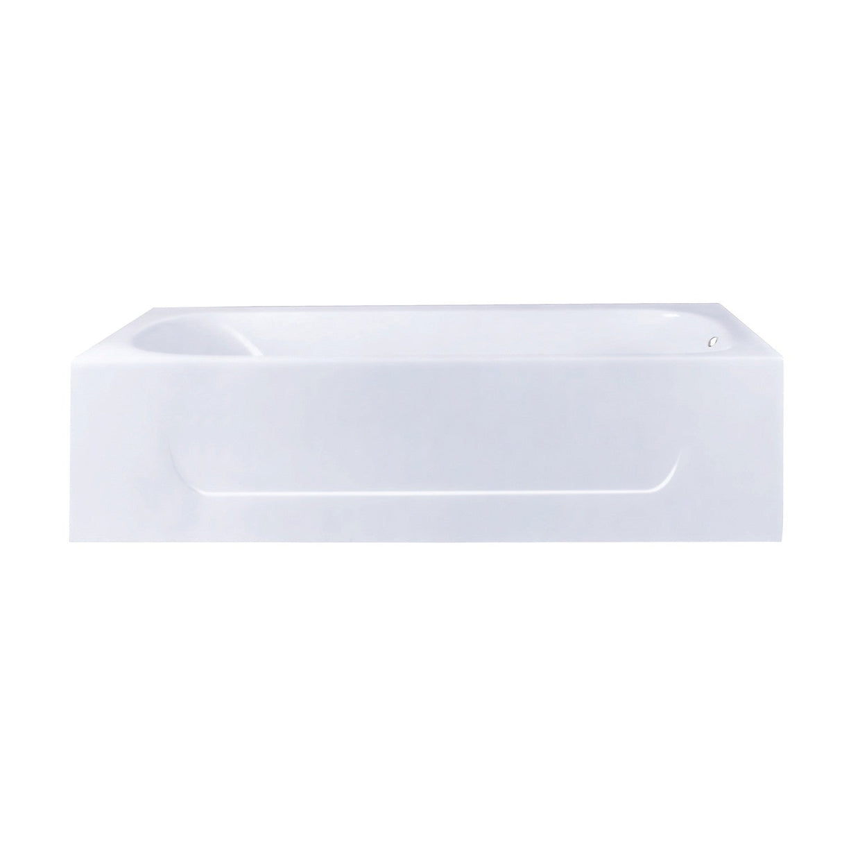 Aqua Eden VCTAP603015R 60-Inch Cast Iron 3-Wall Alcove Tub with Right Hand Drain Hole, White