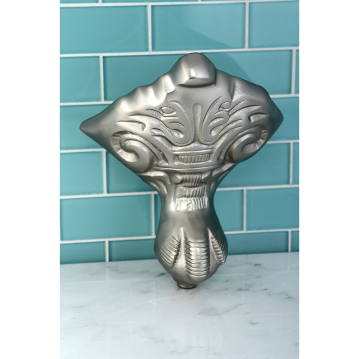 Aqua Eden VCTNB8 4-Piece (Set) Bourbon Cast Iron Tub Feet, Brushed Nickel