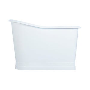 Aqua Eden VCTND513029 51-Inch Single Slipper Cast Iron Skirted Pedestal Tub, White