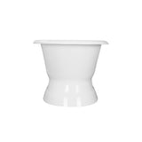 Aqua Eden VCTND603024 60-Inch Cast Iron Double Ended Pedestal Tub (No Faucet Drillings), White