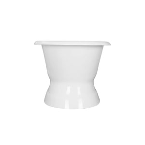 Aqua Eden VCTND603024 60-Inch Cast Iron Double Ended Pedestal Tub (No Faucet Drillings), White