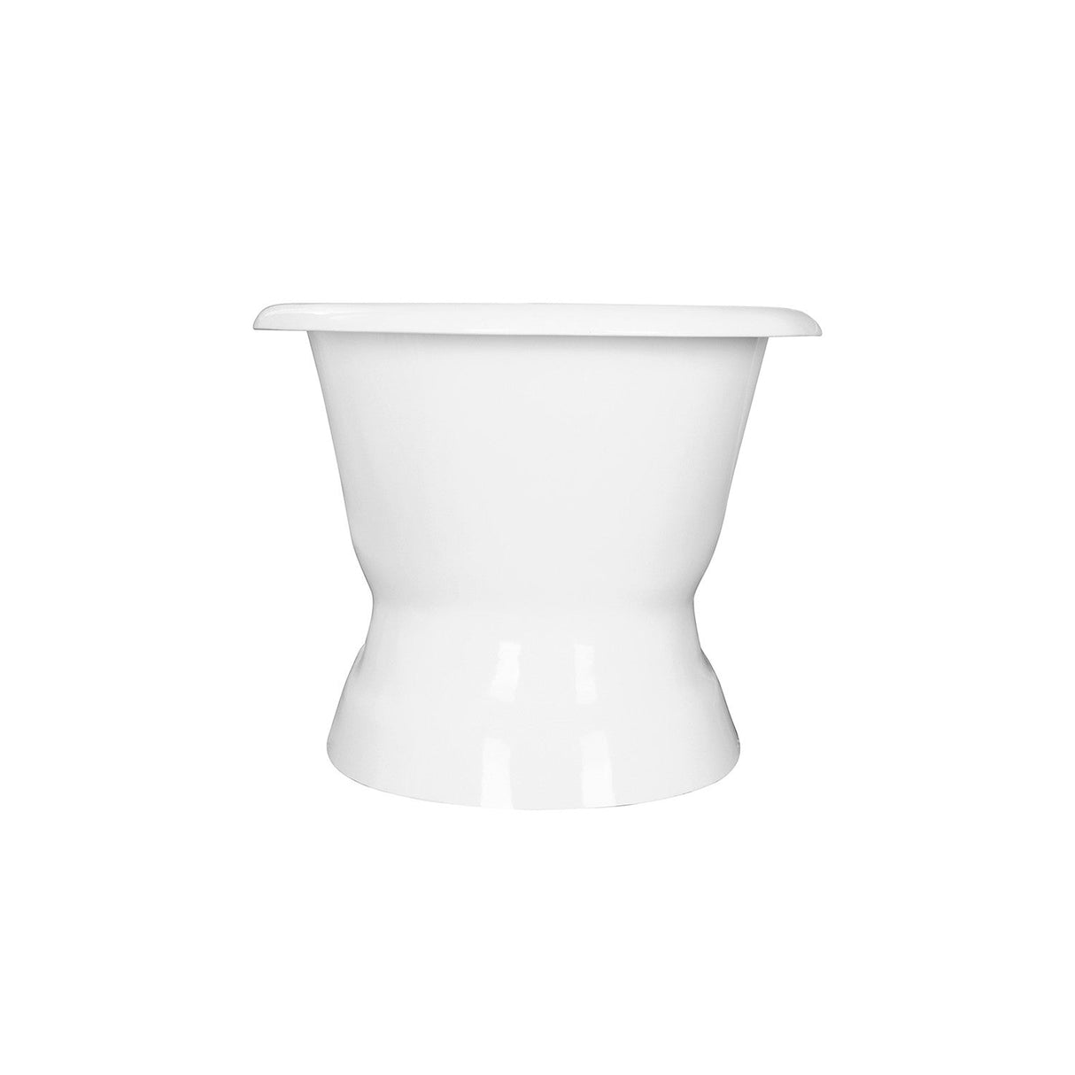 Aqua Eden VCTND663024 66-Inch Cast Iron Double Ended Pedestal Tub (No Faucet Drillings), White