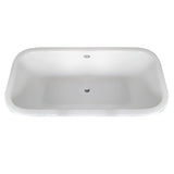 Aqua Eden VCTQND6732NL5 67-Inch Cast Iron Double Ended Clawfoot Tub (No Faucet Drillings), White/Oil Rubbed Bronze