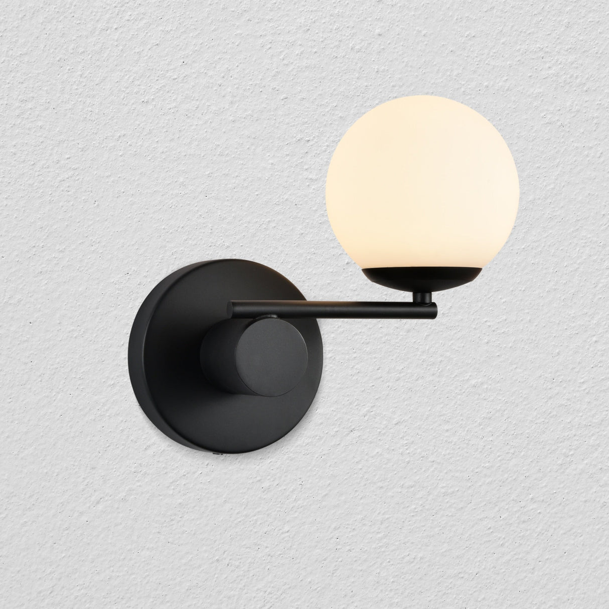 VONN Capri VCW1108BL 9" Integrated LED ETL Certified Wall Sconce Light in Black with 1 Glass Shade