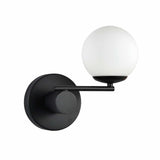 VONN Capri VCW1108BL 9" Integrated LED ETL Certified Wall Sconce Light in Black with 1 Glass Shade