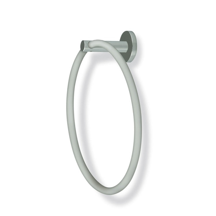 Round Satin Nickel Towel Ring