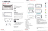 Americh VL7236TA2-WH Velero 7236 - Tub Only / Airbath 2 - White