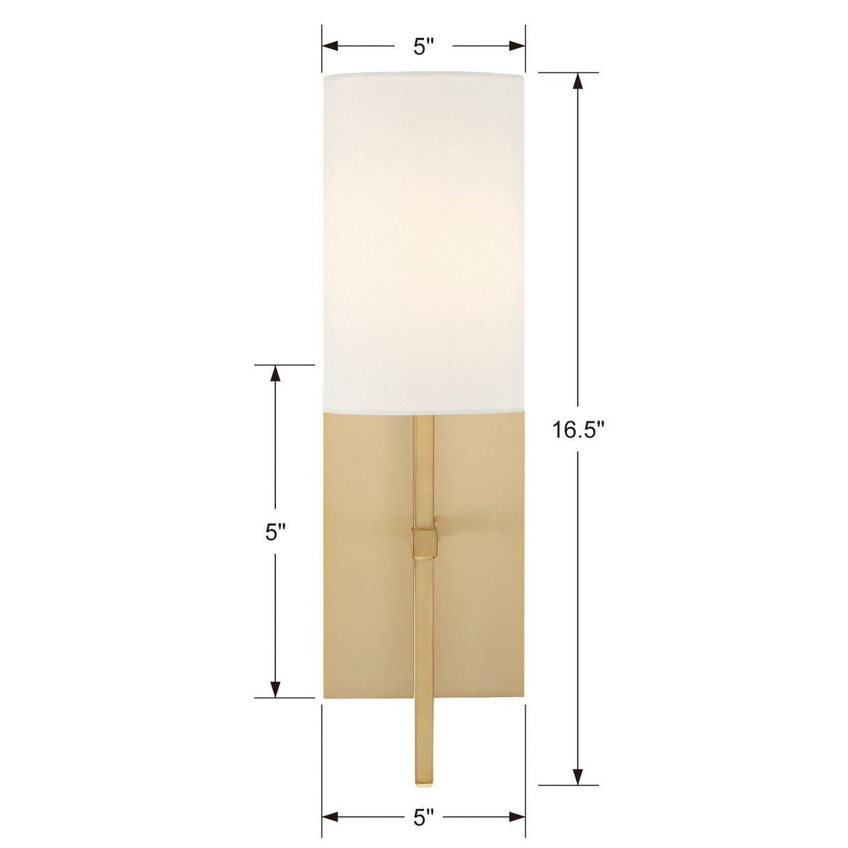 Veronica 1 Light Aged Brass Sconce VER-241-AG