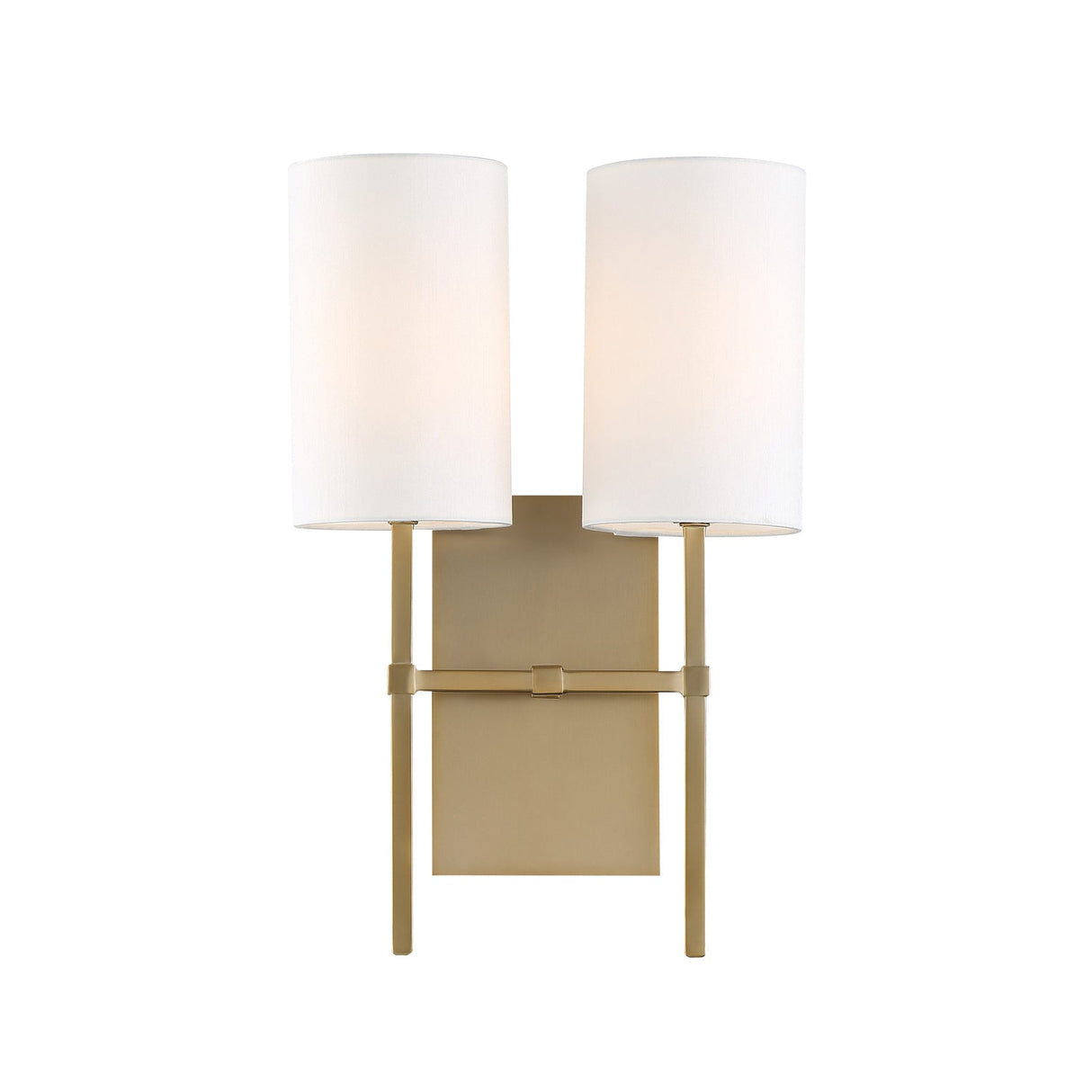 Veronica 2 Light Aged Brass Sconce VER-242-AG