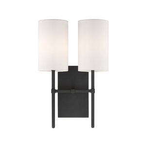 Veronica 2 Light Black Forged Sconce VER-242-BF