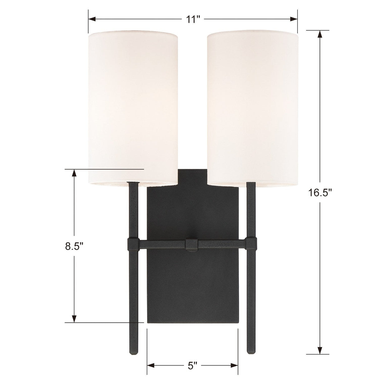 Veronica 2 Light Aged Brass Sconce VER-242-AG