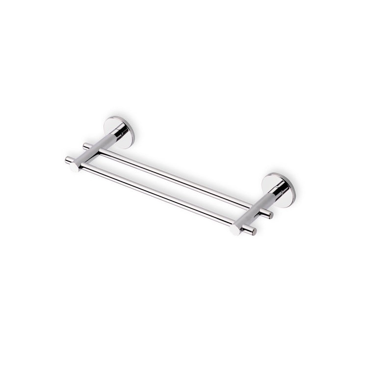 Double Towel Bar, Chrome, 12 Inch, Made in Brass