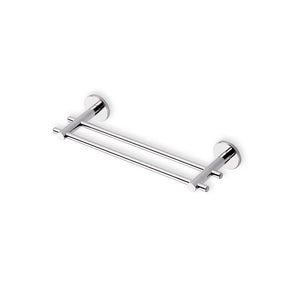 Double Towel Bar, Chrome, 12 Inch, Made in Brass