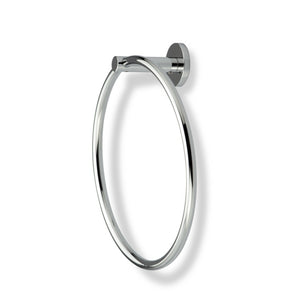 Round Chrome or Satin Nickel Towel Ring