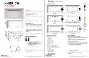 Americh VO6632TA5-BI Vivo 6632 - Tub Only / Airbath 5 - Biscuit